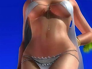 Tina, The Attractive Blonde From Dead Or Alive 5, Sporting A Transparent Dress, Flaunting Her Buttocks